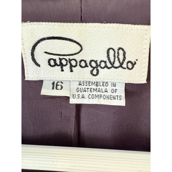 Vintage Pappagallo Size 16 Red Plaid Tweed Blazer Women's Classic Jacket - Picture 6 of 6